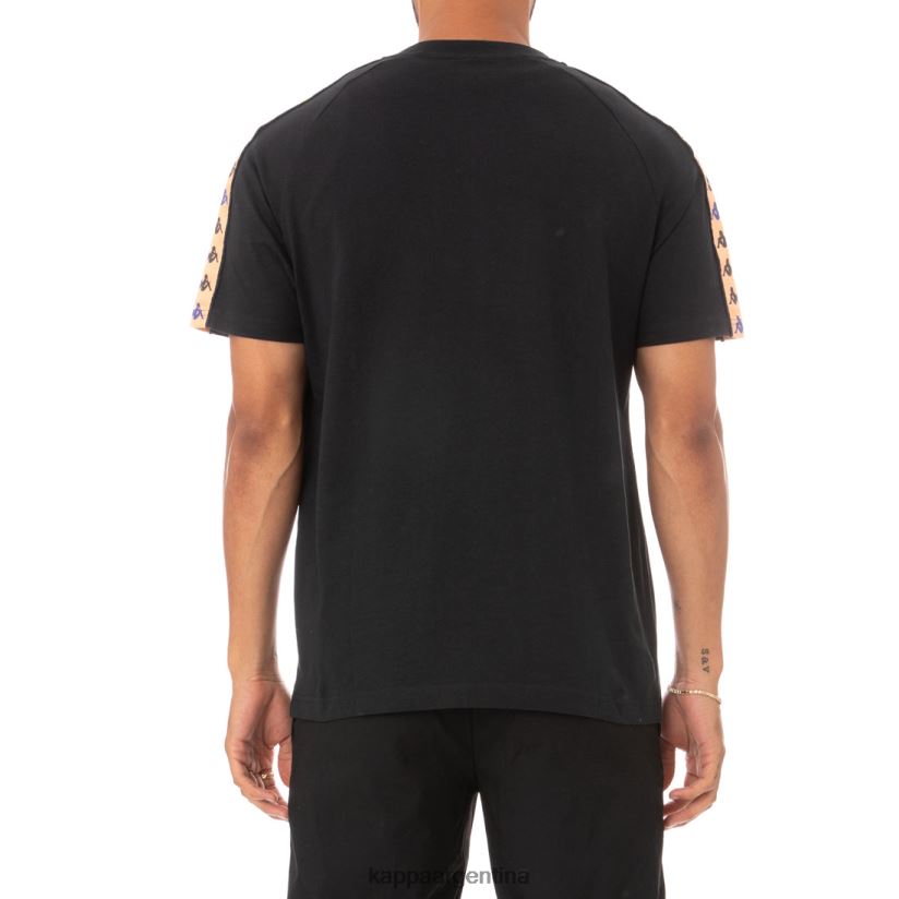 Kappa hombres camiseta 222 banda deto negro 2FJJXV183