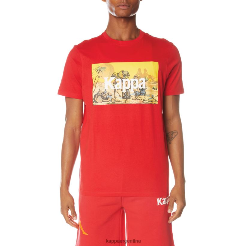 Kappa hombres camiseta autentica del cairo rojo 2FJJXV145