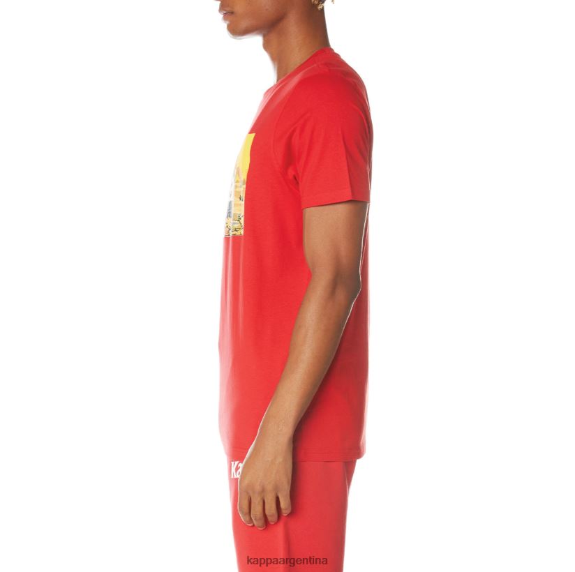 Kappa hombres camiseta autentica del cairo rojo 2FJJXV145
