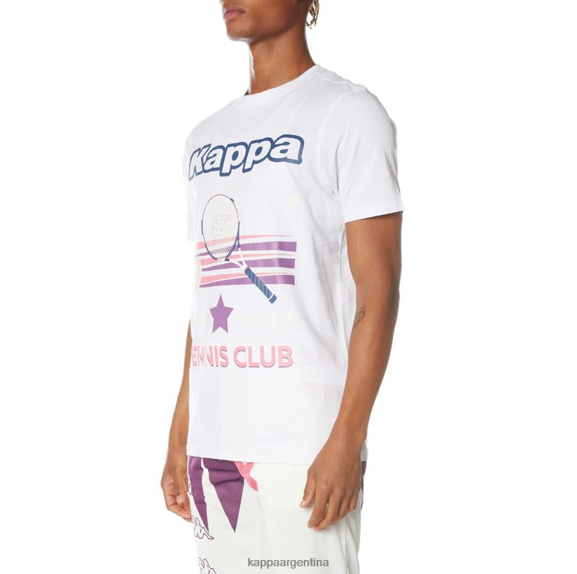 Kappa hombres camiseta con logo blanco 2FJJXV169