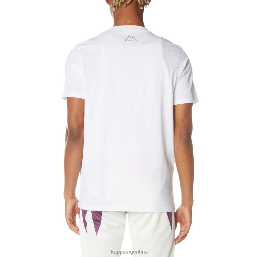 Kappa hombres camiseta con logo blanco 2FJJXV169