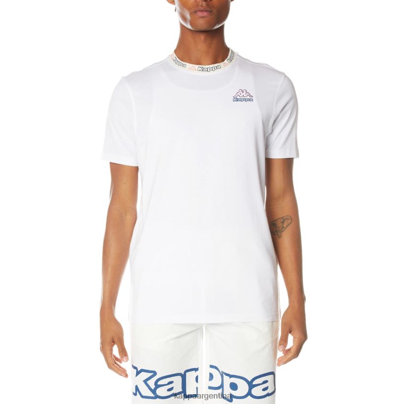 Kappa hombres camiseta con logo blanco 2FJJXV205