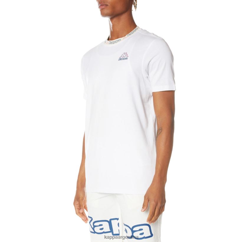 Kappa hombres camiseta con logo blanco 2FJJXV205