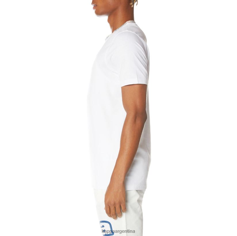 Kappa hombres camiseta con logo blanco 2FJJXV205