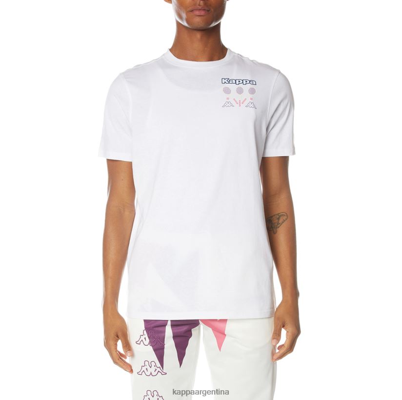 Kappa hombres camiseta con logo de mari blanco 2FJJXV170