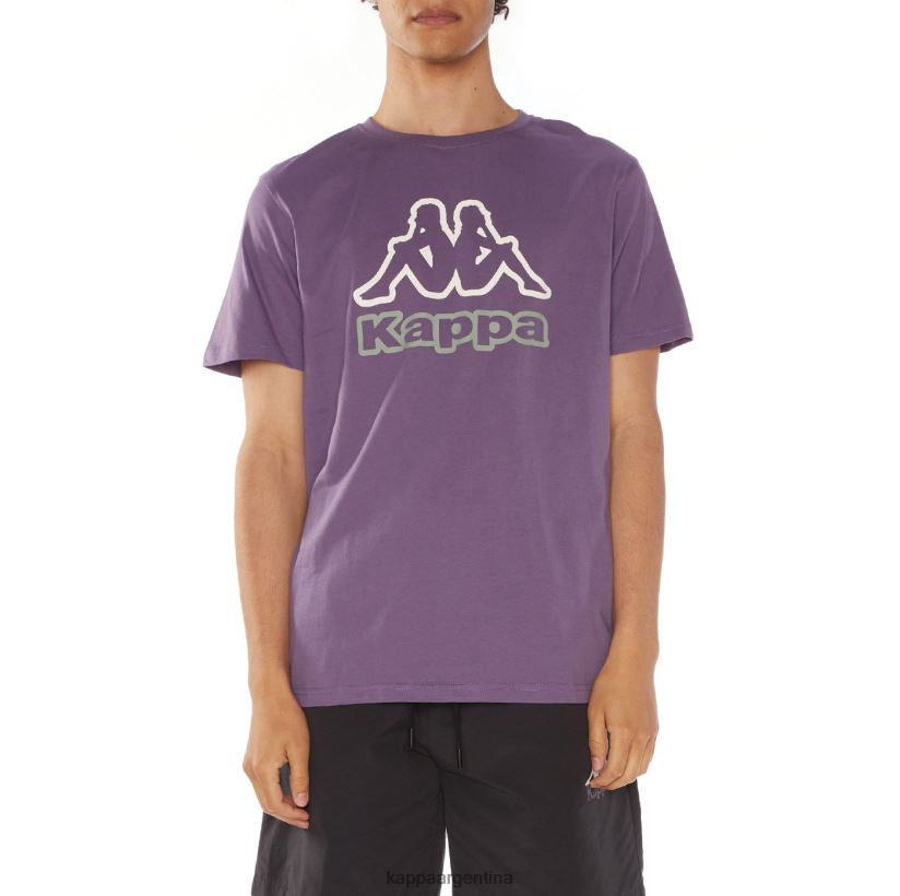 Kappa hombres camiseta con logo de ostesso Violeta 2FJJXV122