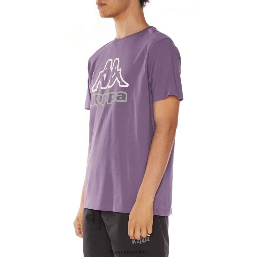 Kappa hombres camiseta con logo de ostesso Violeta 2FJJXV122