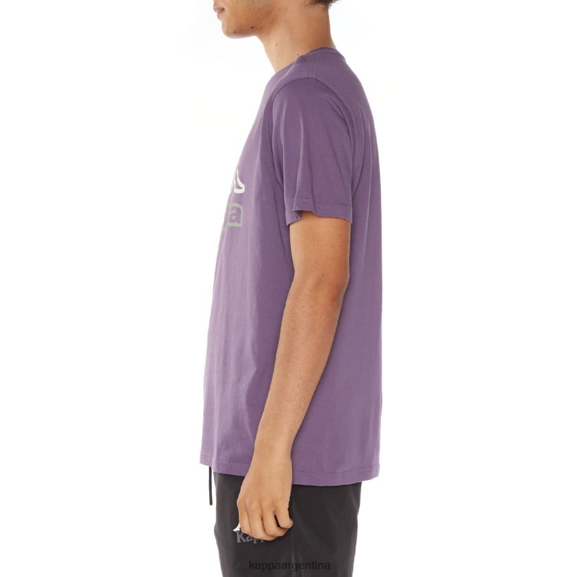 Kappa hombres camiseta con logo de ostesso Violeta 2FJJXV122