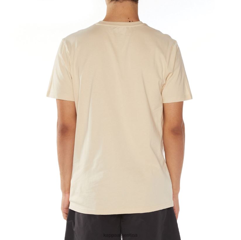 Kappa hombres camiseta con logo de ostesso beige 2FJJXV115