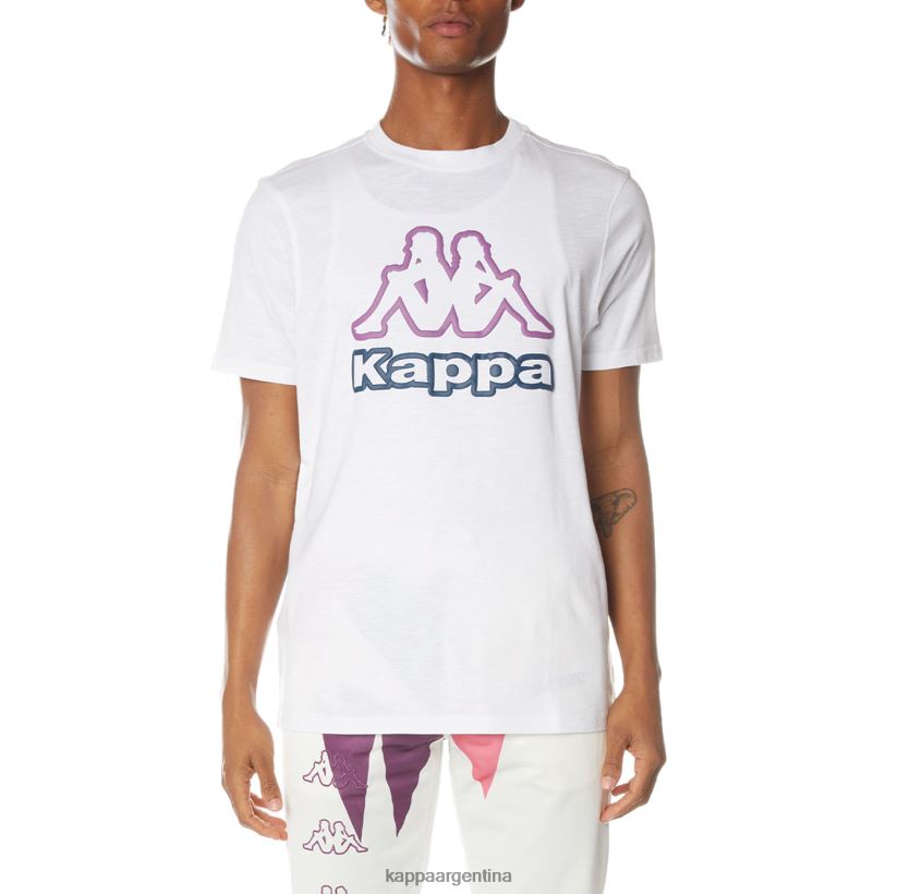 Kappa hombres camiseta con logo de ostesso blanco 2FJJXV204