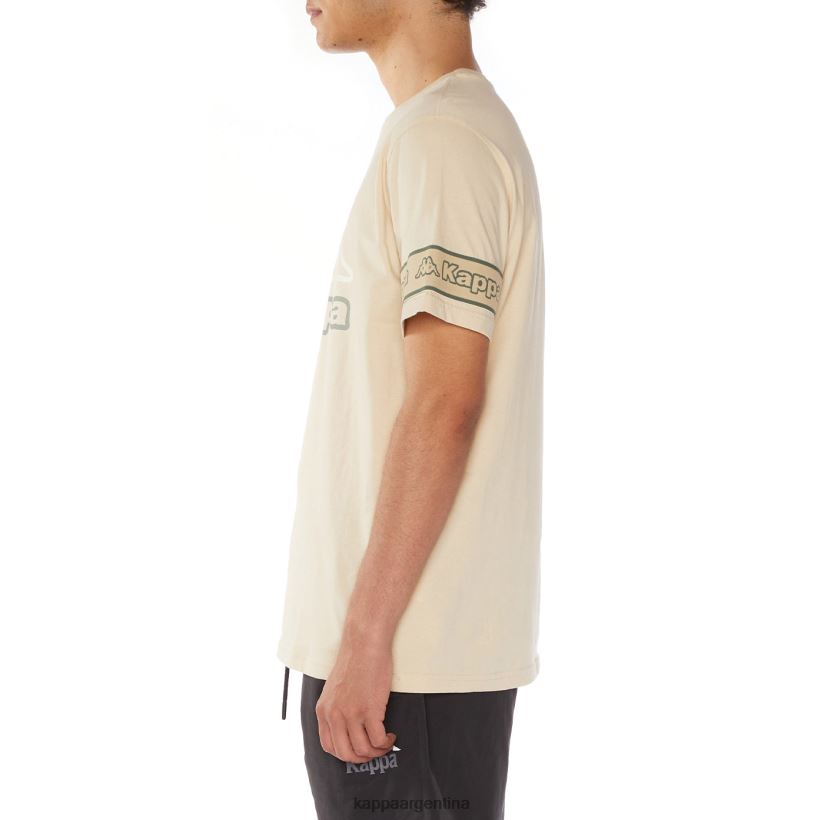 Kappa hombres camiseta con logo propio beige 2FJJXV113