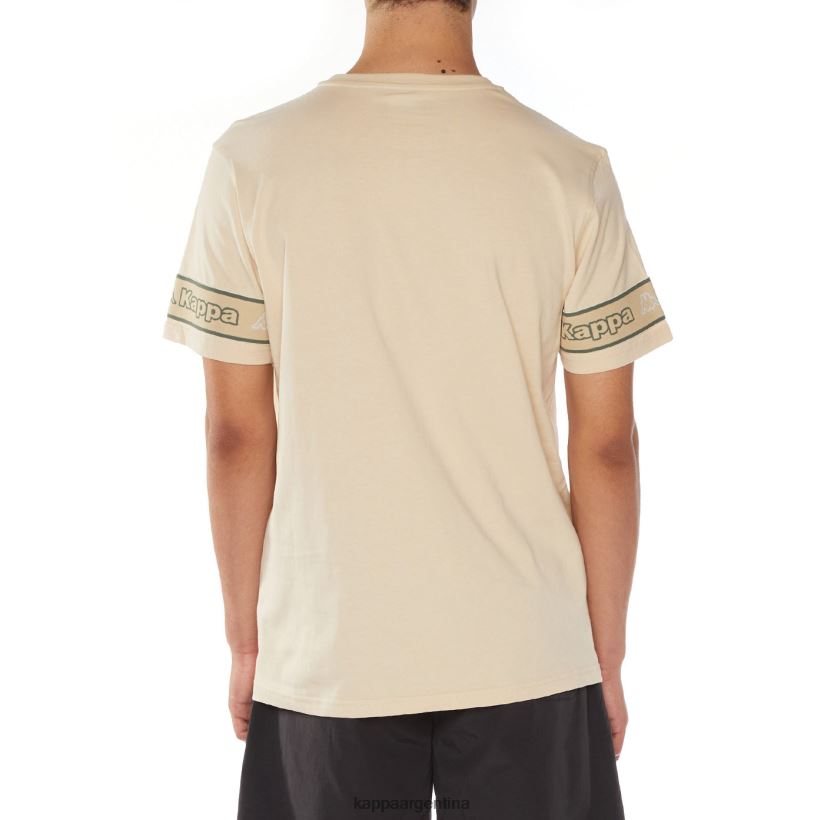Kappa hombres camiseta con logo propio beige 2FJJXV113