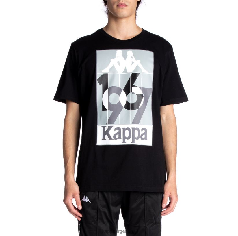 Kappa hombres camiseta de quinn azabache negro 2FJJXV139