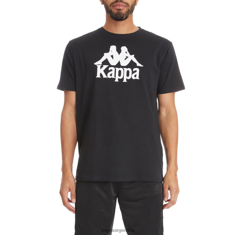 Kappa hombres camiseta estessi autentica blanco negro 2FJJXV189
