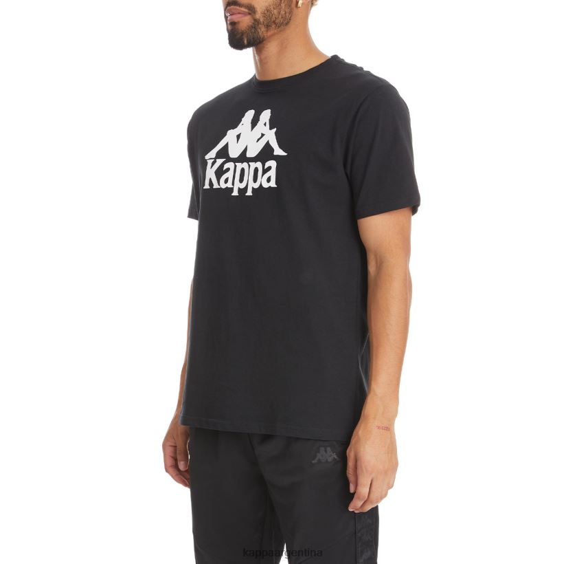 Kappa hombres camiseta estessi autentica blanco negro 2FJJXV189