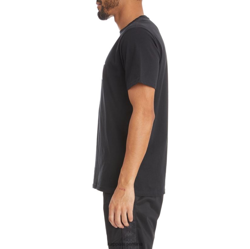 Kappa hombres camiseta estessi autentica blanco negro 2FJJXV189