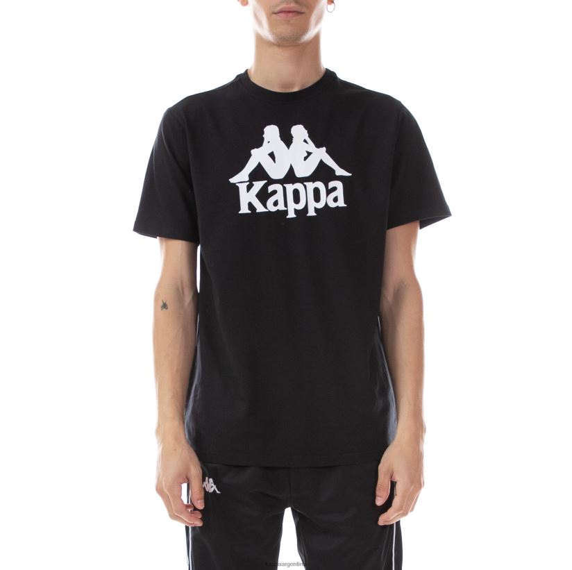 Kappa hombres camiseta estessi autentica blanco negro 2FJJXV190