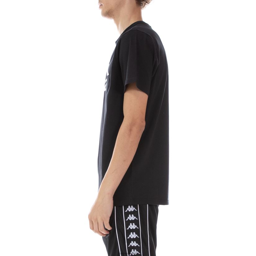 Kappa hombres camiseta estessi autentica blanco negro 2FJJXV190