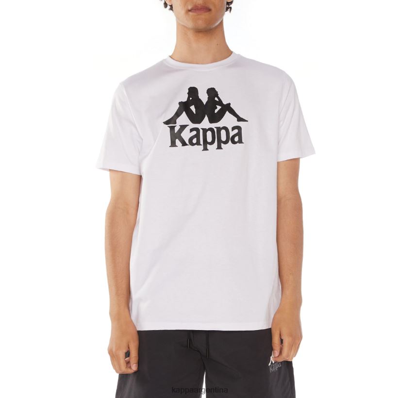 Kappa hombres camiseta estessi autentica blanco negro 2FJJXV191