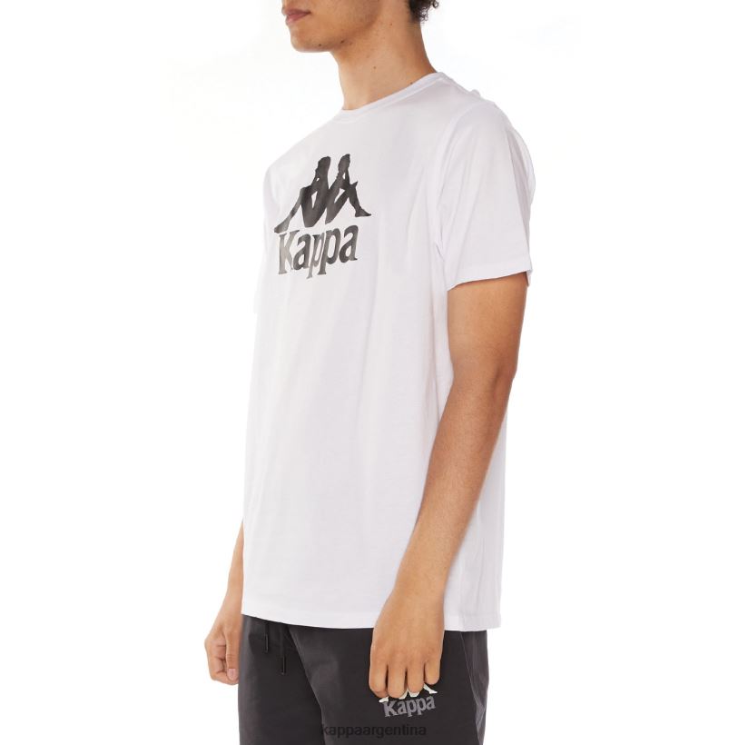 Kappa hombres camiseta estessi autentica blanco negro 2FJJXV191