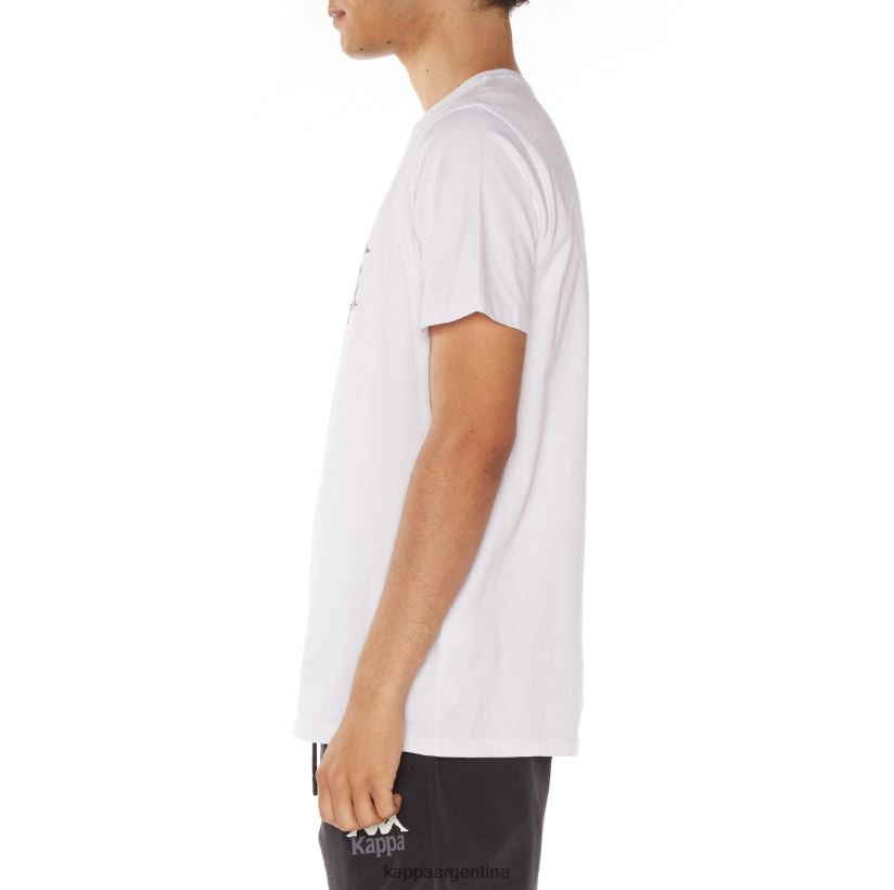 Kappa hombres camiseta estessi autentica blanco negro 2FJJXV191