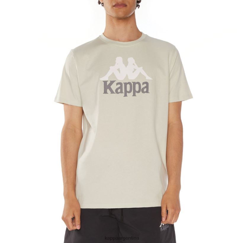 Kappa hombres camiseta estessi autentica gris blanco 2FJJXV127