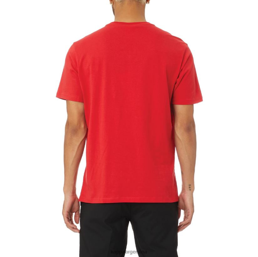 Kappa hombres camiseta estessi autentica rojo blanco 2FJJXV187