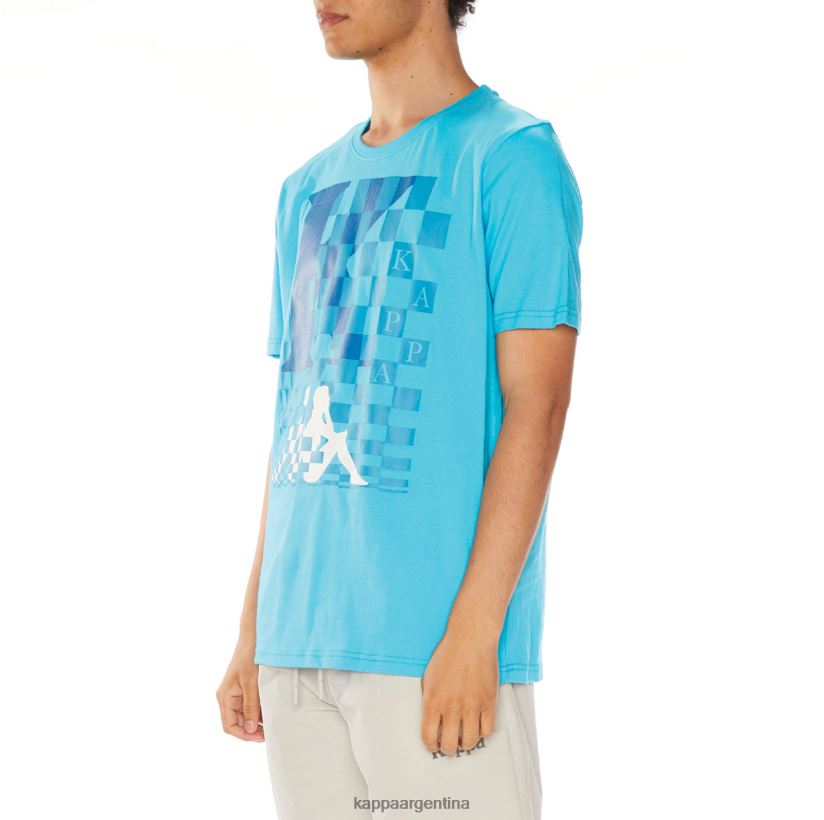 Kappa hombres camiseta finlandesa turquesa 2FJJXV136