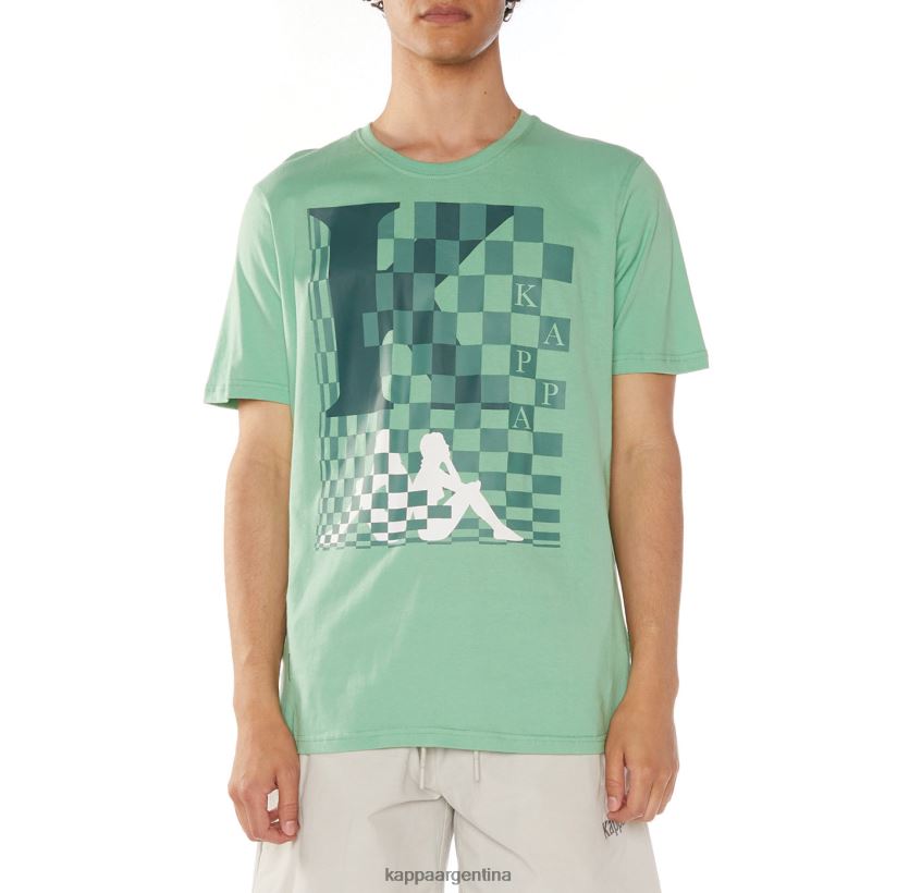 Kappa hombres camiseta finlandesa verde 2FJJXV112