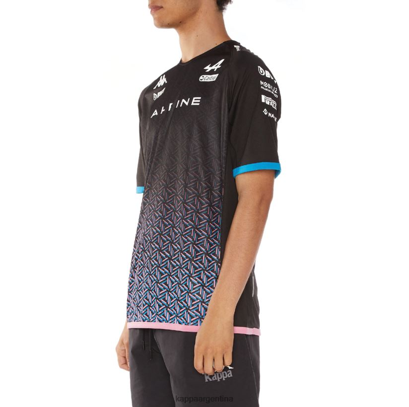 Kappa hombres camiseta kombat alonso alpine f1 negro 2FJJXV207