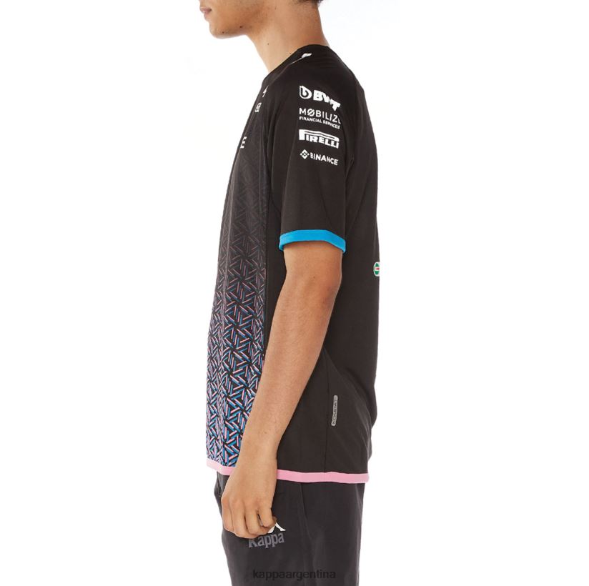 Kappa hombres camiseta kombat alonso alpine f1 negro 2FJJXV207