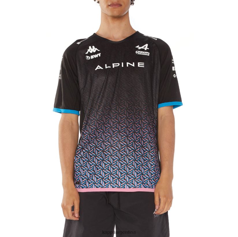 Kappa hombres camiseta kombat ocon alpina f1 negro 2FJJXV209
