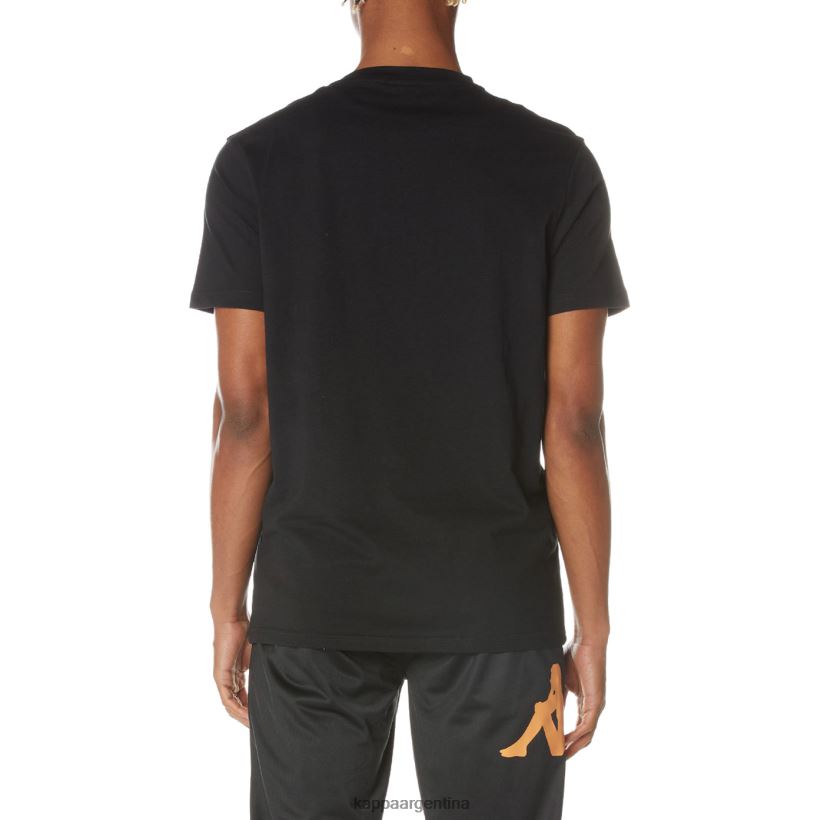 Kappa hombres camiseta mejillas auténticas negro azabache 2FJJXV159