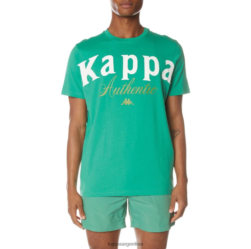 Kappa hombres camiseta mejillas auténticas verde 2FJJXV142