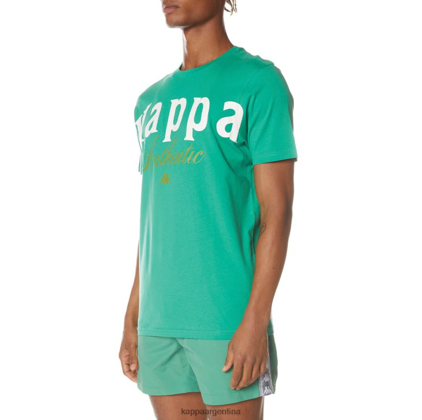 Kappa hombres camiseta mejillas auténticas verde 2FJJXV142