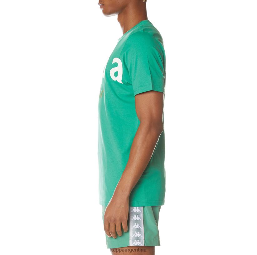 Kappa hombres camiseta mejillas auténticas verde 2FJJXV142