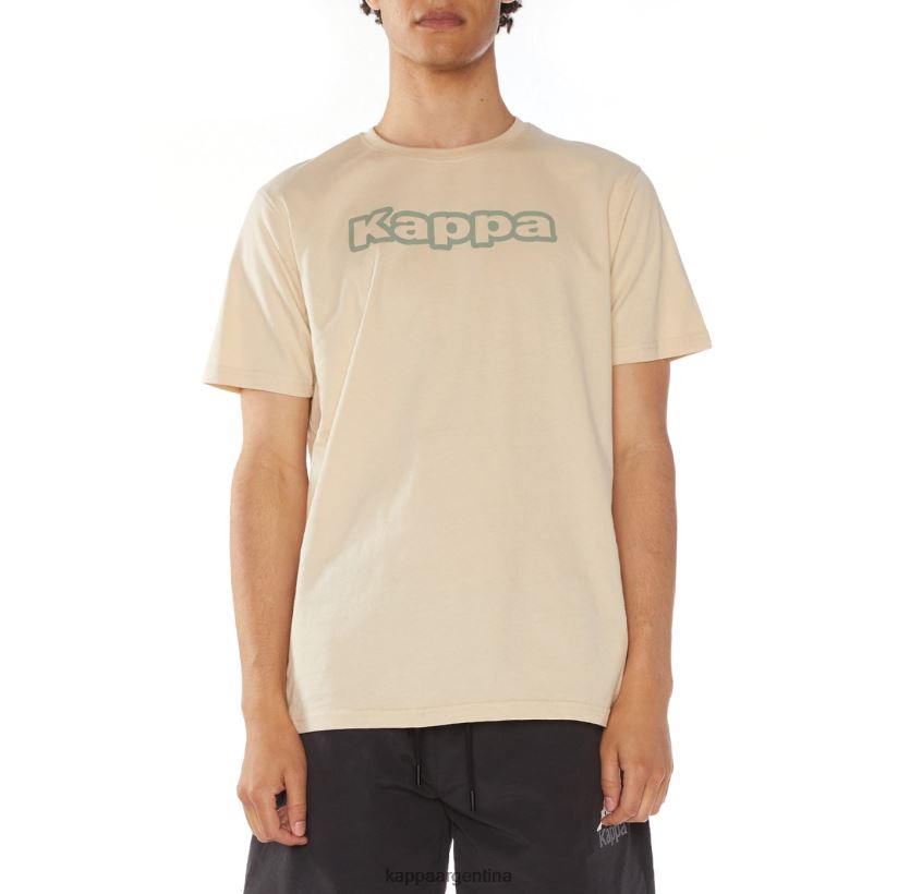 Kappa hombres camiseta onis logo beige 2FJJXV114