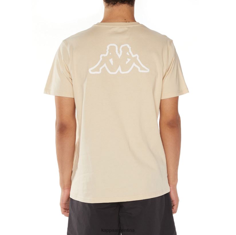 Kappa hombres camiseta onis logo beige 2FJJXV114
