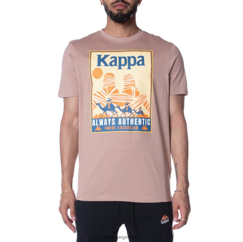 Kappa hombres camiseta osiris autentica beige 2FJJXV167