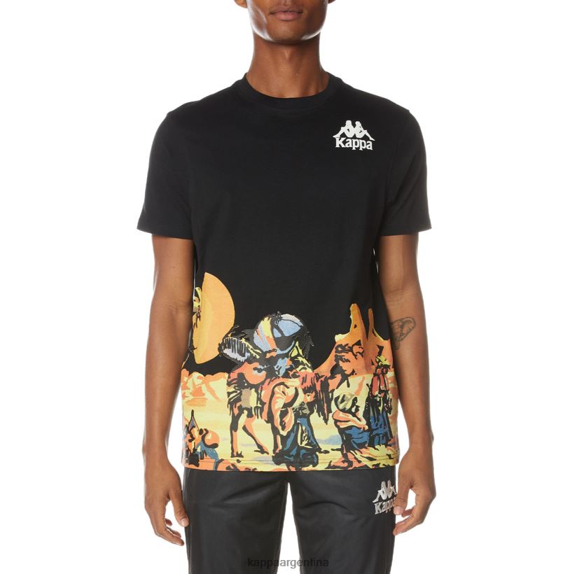 Kappa hombres camiseta ranchera auténtica negro azabache 2FJJXV166