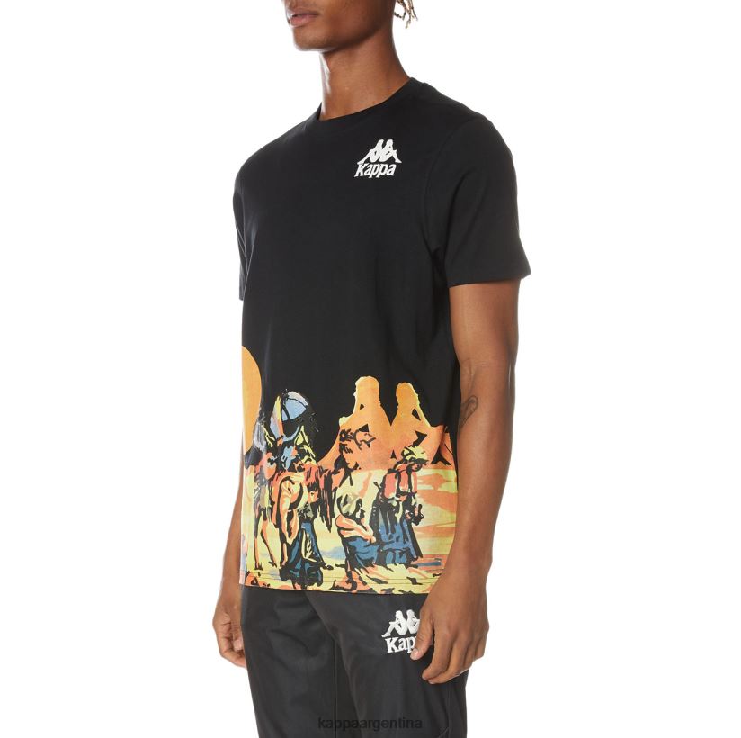 Kappa hombres camiseta ranchera auténtica negro azabache 2FJJXV166