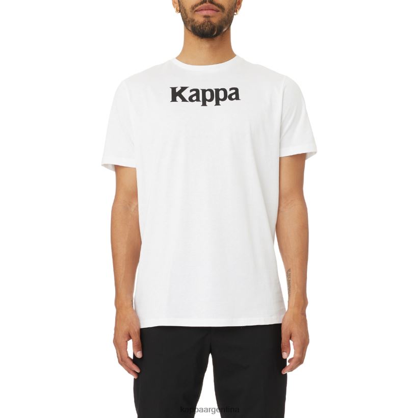 Kappa hombres camiseta runis autentica blanco negro 2FJJXV186