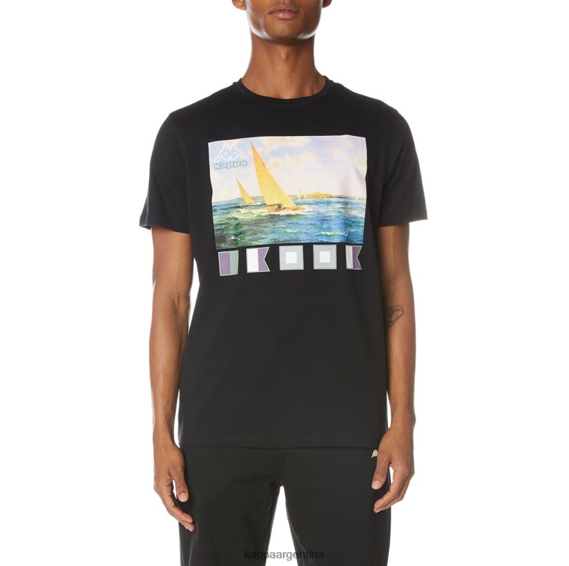 Kappa hombres camiseta salvia azabache negro 2FJJXV121