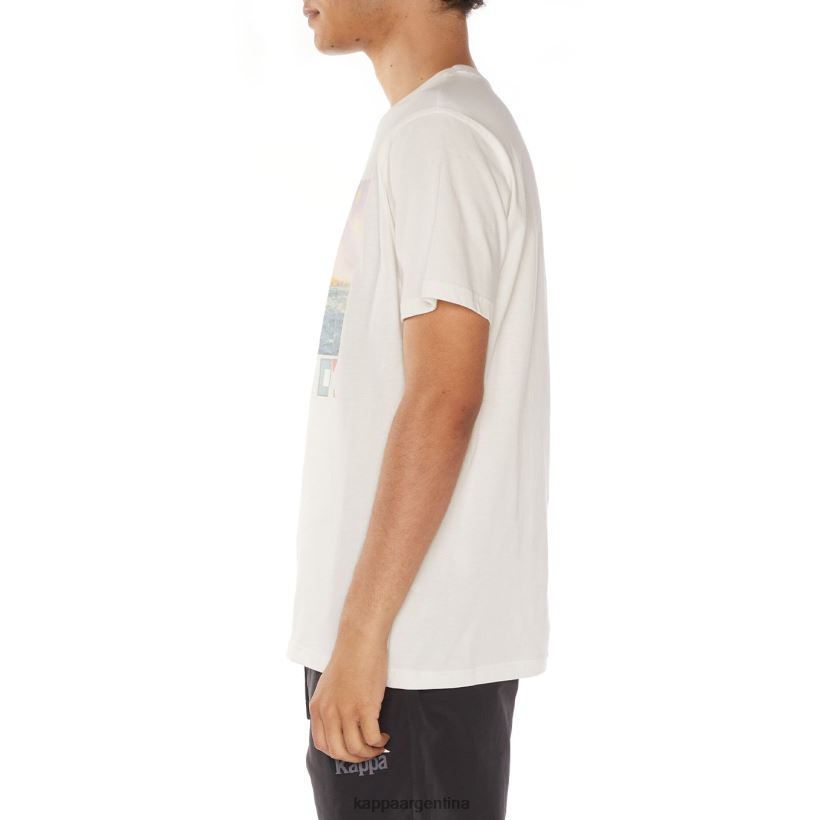 Kappa hombres camiseta salvia blanco 2FJJXV118