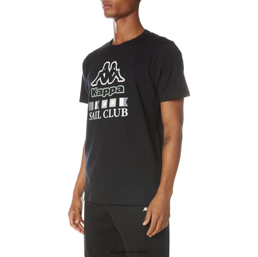 Kappa hombres camiseta temi azabache negro 2FJJXV119