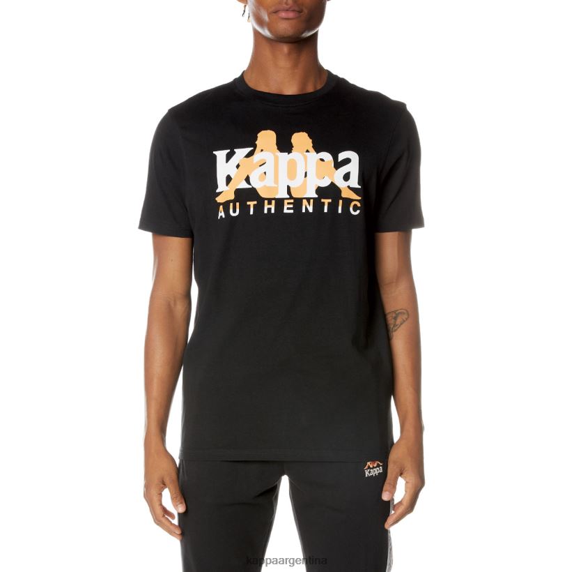 Kappa hombres camiseta vanguardista autentica negro azabache 2FJJXV162