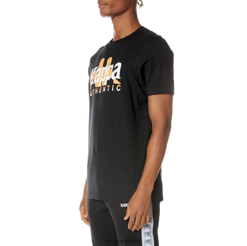 Kappa hombres camiseta vanguardista autentica negro azabache 2FJJXV162