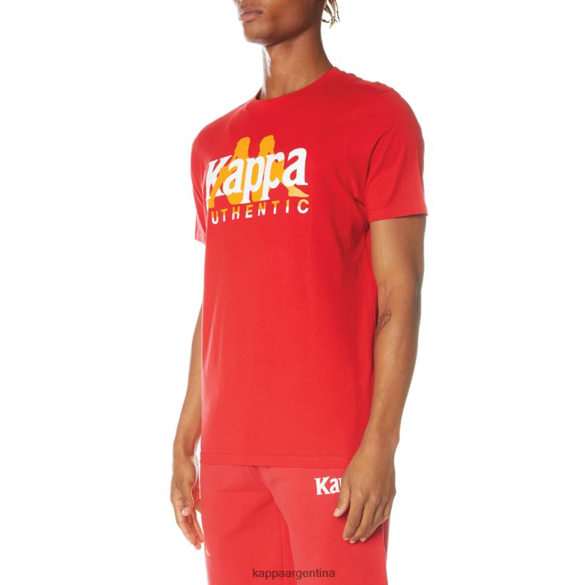 Kappa hombres camiseta vanguardista autentica rojo 2FJJXV149