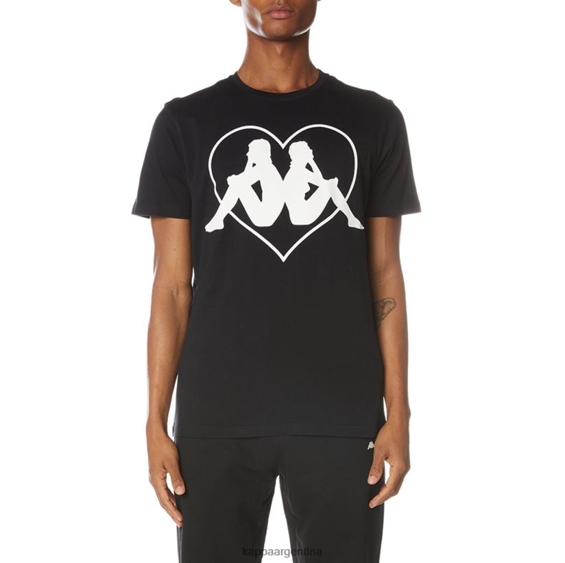 Kappa hombres camiseta zielona auténtica azabache negro 2FJJXV104