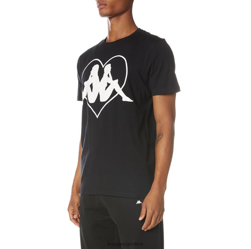 Kappa hombres camiseta zielona auténtica azabache negro 2FJJXV104